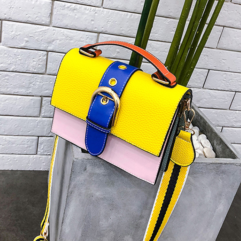 Lovely Fashion Contrast Color Yellow Crossbody BagsLW Fashion Online
