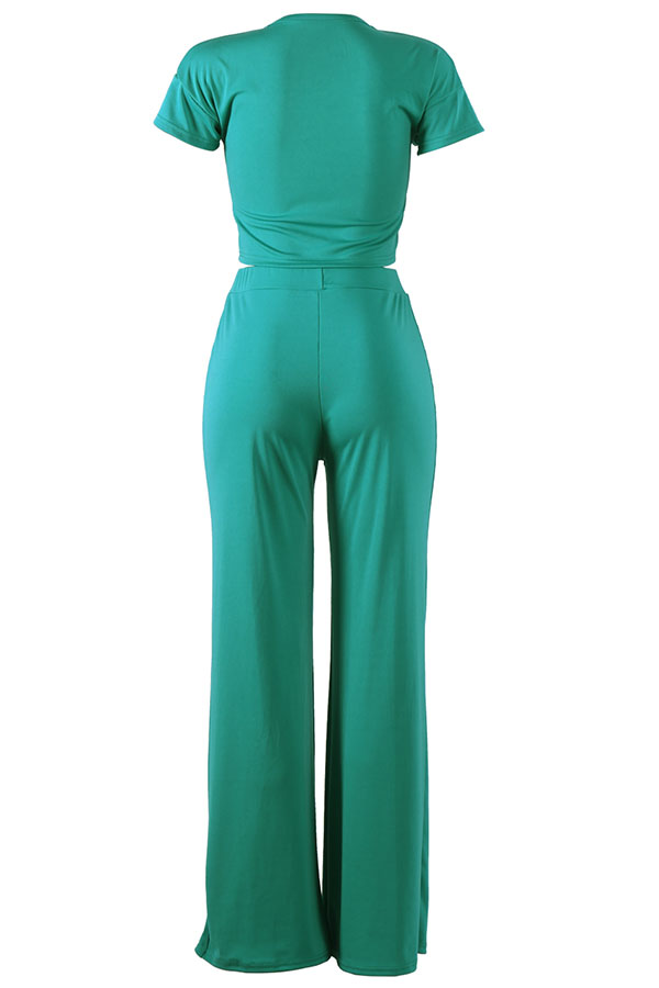 Lovely Casual O Neck Green Two-piece Pants SetLW | Fashion Online For ...