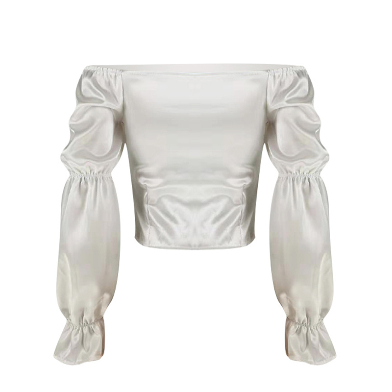 Lovely Trendy Lantern Sleeves White BlouseLW | Fashion Online For Women ...
