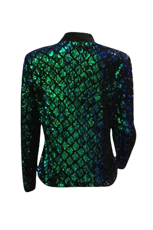 Lovely Chic Sequined Green CoatLW | Fashion Online For Women ...