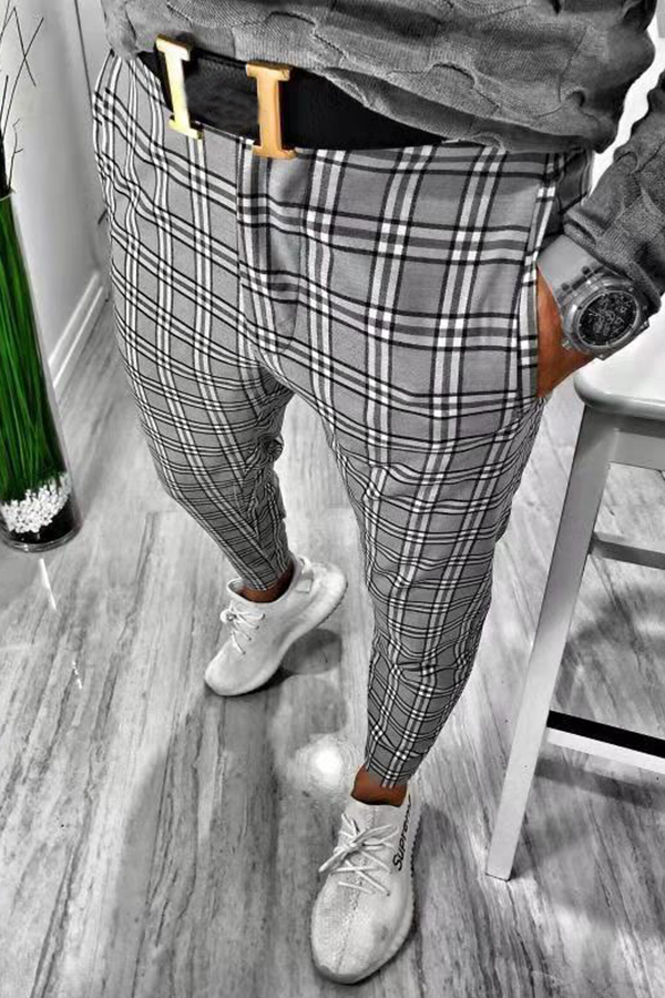 Lovely Casual Plaid Printed Black And White PantsLW | Fashion Online ...