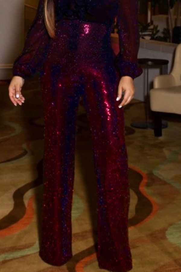 Lovely Casual Loose Wine Red PantsLW | Fashion Online For Women | Affordable Women's Clothing 