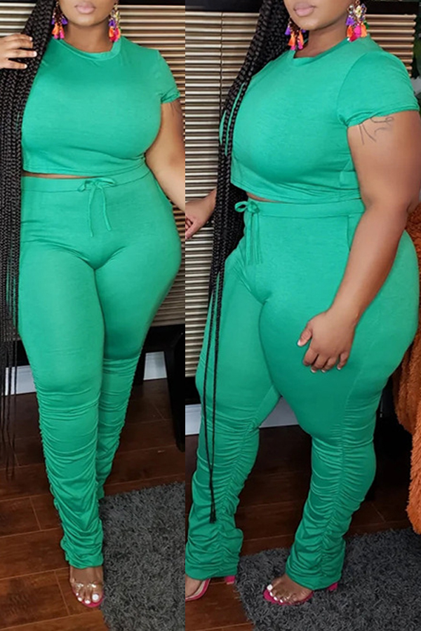 plus size green plaid pants