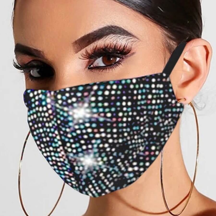 Lovely Rhinestone Decorative Multicolor Face MaskLW Fashion Online