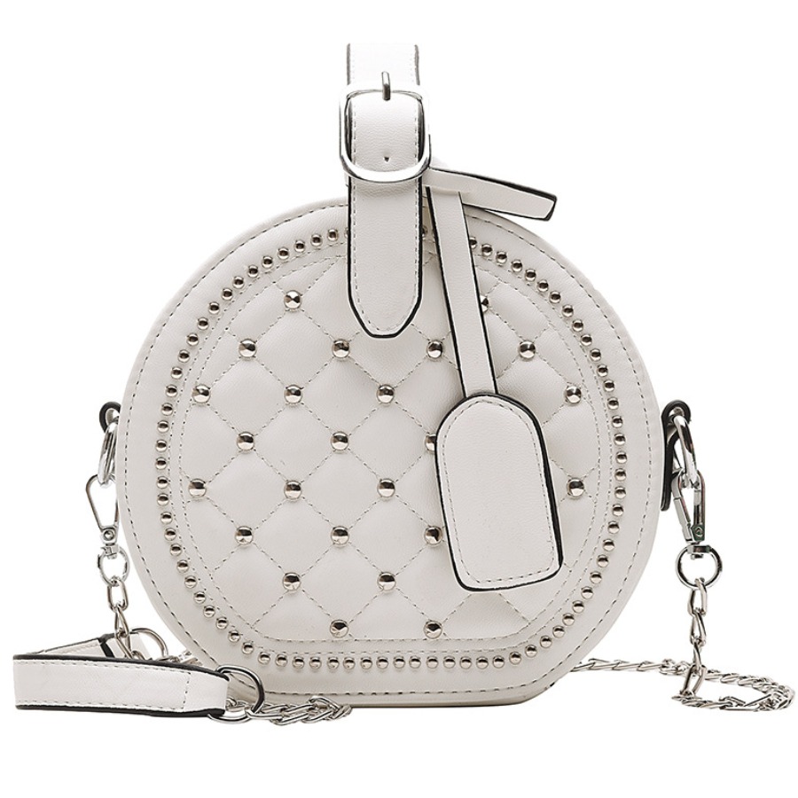 white chain strap bag