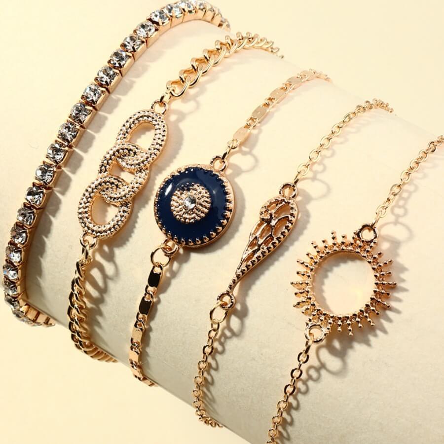 Lovely Trendy 8-piece Gold BraceletLW | Fashion Online For Women ...