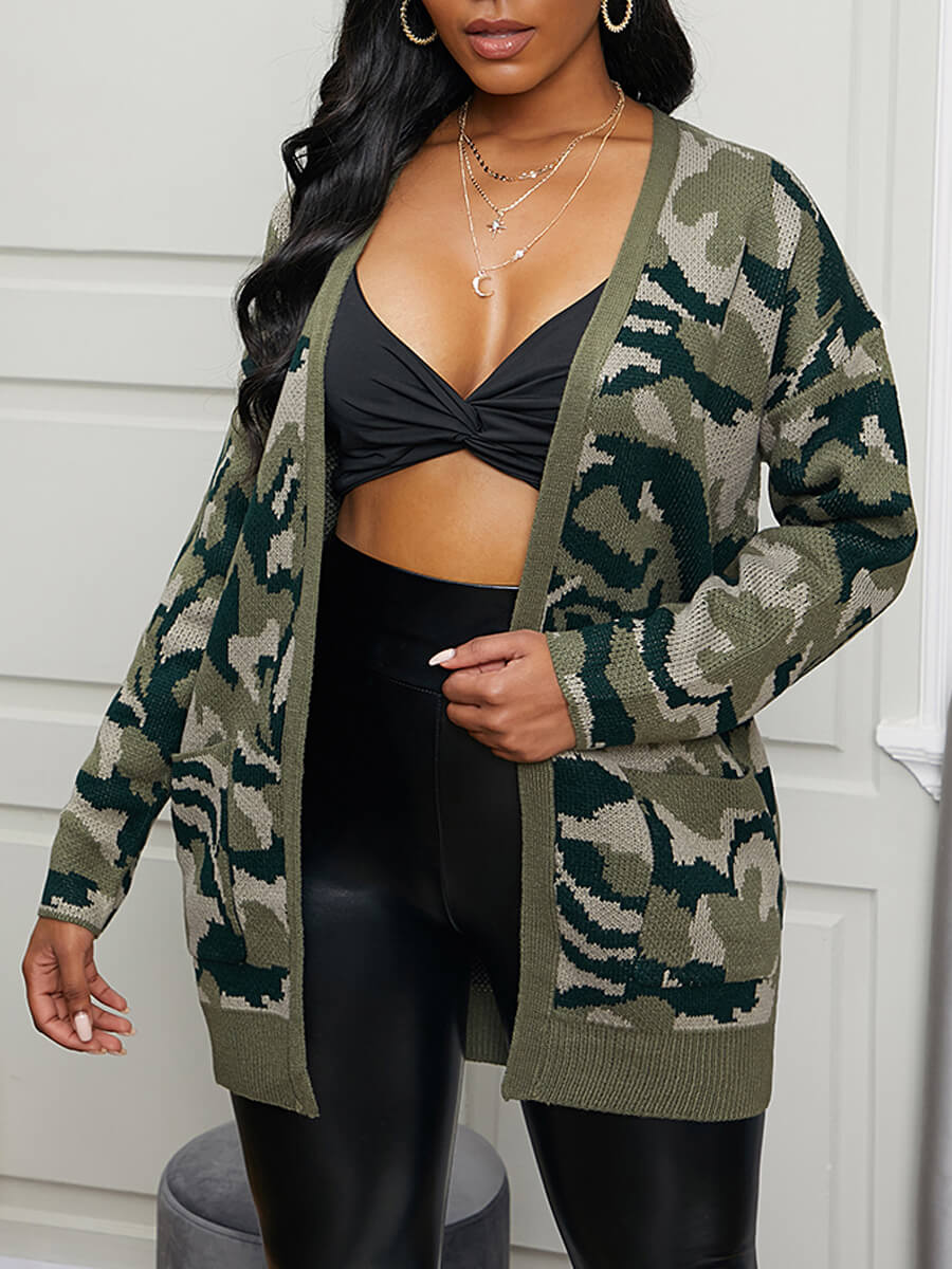 army green cardigan outfit
