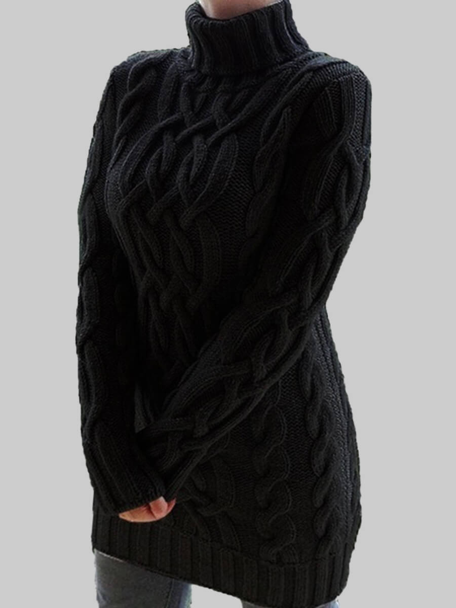 long sleeve black mini