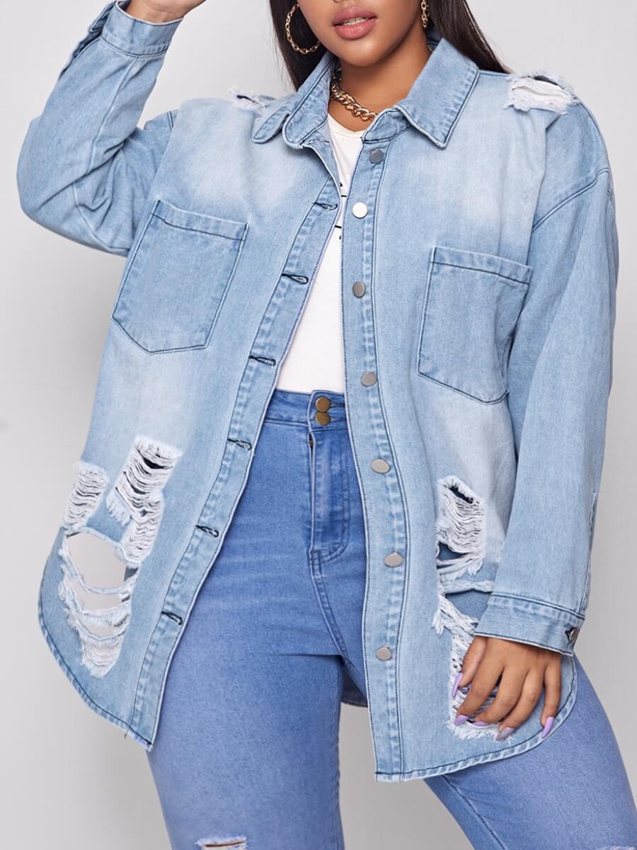 baby blue plus size top