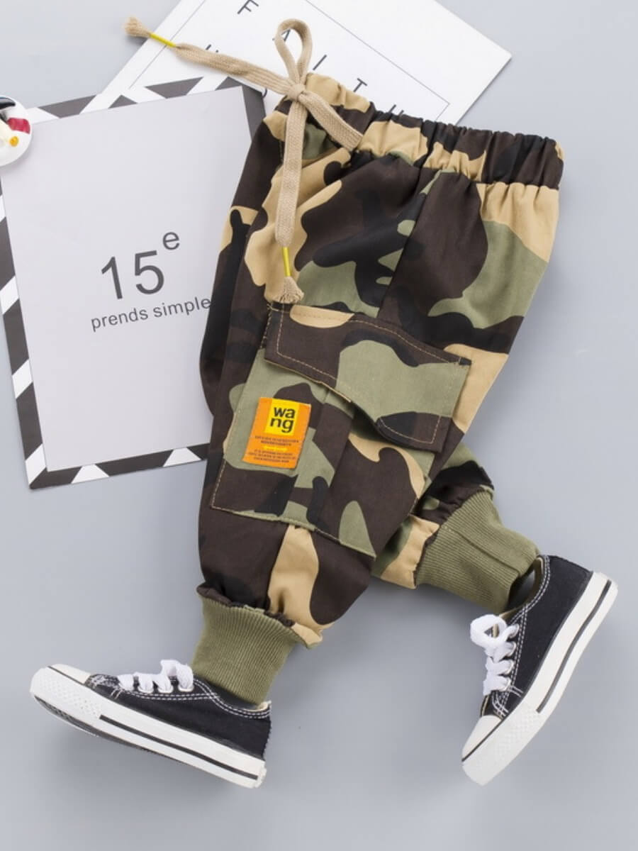 camo drawstring pants